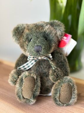 Russ Winslow Plush Teddy with Plaid Bow